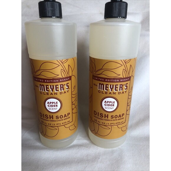 Other - Mrs. Meyer's Apple Cider Dish Soap 16 fl oz Clean Day Limited Edition Lot of 2